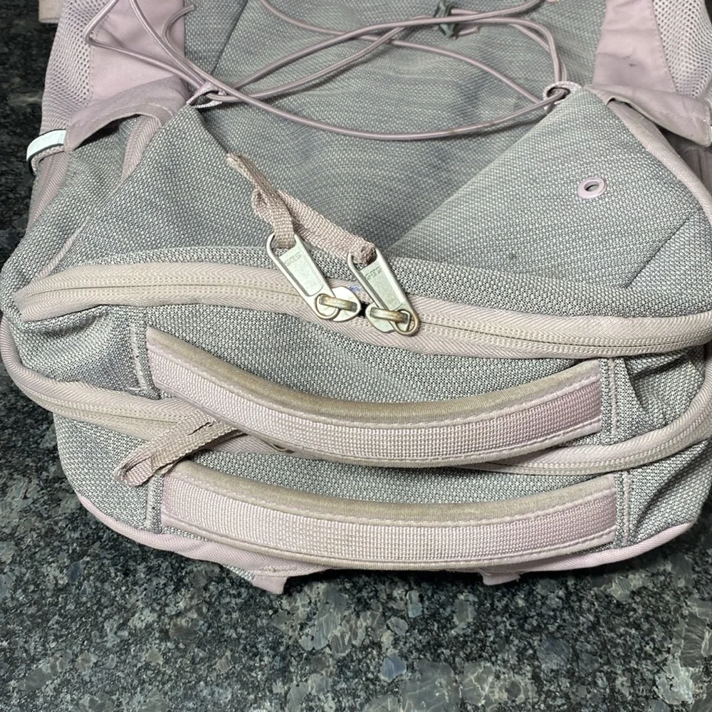 The North Face Jester Backpack Purple Grey Hiking School Travel